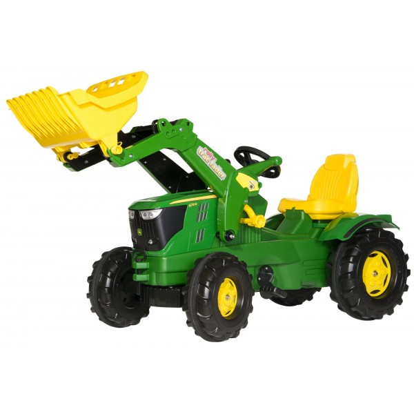 4: Rolly Pedaltraktor Farmtrac John Deere 6210R m. Frontskovl fra 3 år