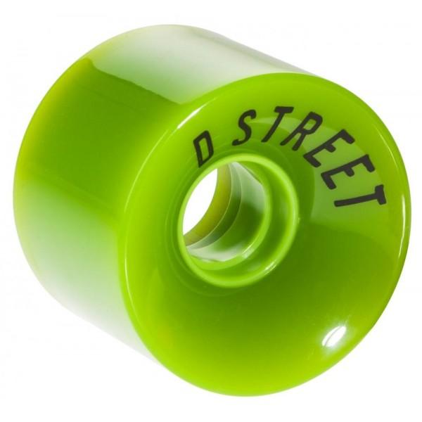 4 stk D-street hjul 59 x 45 mm LIME