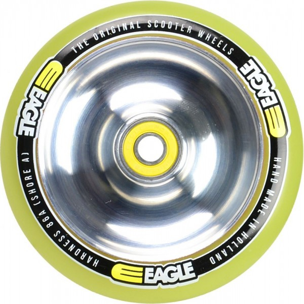 Se Eagle 110mm V2 Silver Kerne Hjul Komplet Grøn hos Legehjulet.dk