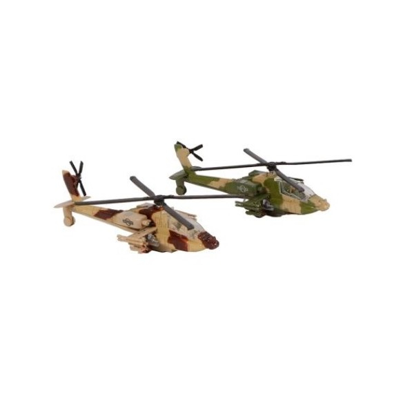 #2 - Kamp Helikopter 25 cm die cast med LYD og LYS