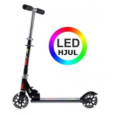 NILS 120 mm LED LYS Løbehjul Sort