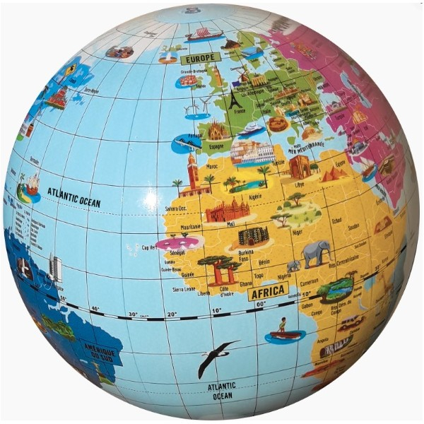 Billede af Caly 42 cm Globus MARVELS OF THE WORLD - god som badebold hos Legehjulet.dk