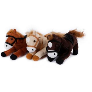 Plush hest 27 cm 3 farver