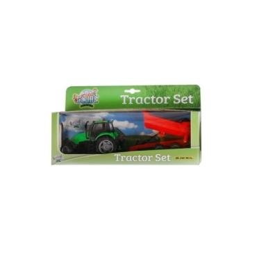 Traktor Sæt Kids Globe Traktor m vogn Rød Tiptrailer