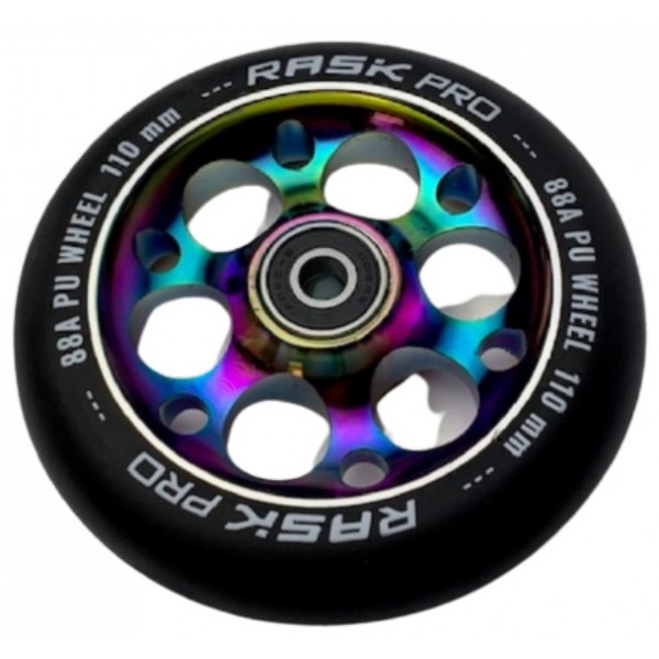 Billede af RASK PRO 110 mm ALU NEOCHROME hjul med ABEC-9