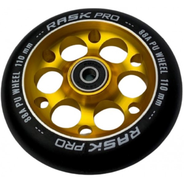 Billede af RASK PRO 110 mm ALU GOLD hjul med ABEC-9