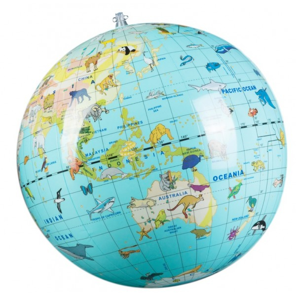 Billede af Caly 30 cm Globus Animal Globe - god som badebold