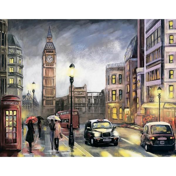 London Efterår 40x50 Diamond Painting (runde sten)