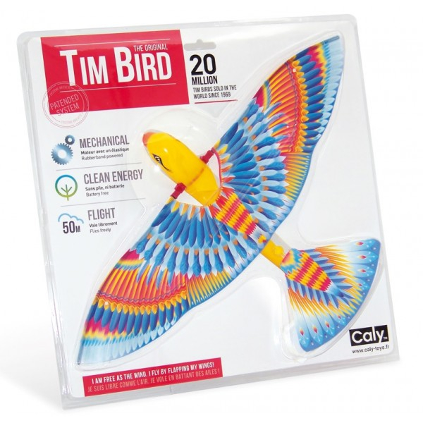 Se TimBird legetøjsfugl - kan flyve uden batterier - vingefang 40 cm hos Legehjulet.dk