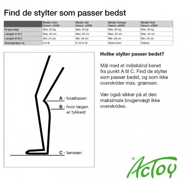 Grøn Actoy Artist Stylte til at spænde på fødderne - 6 7 8 år