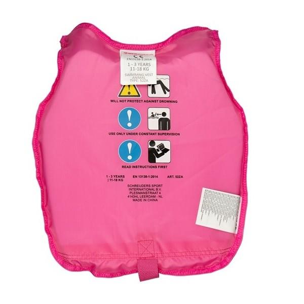 Animal svømmevest Pink ELEFANT - 1-3 år  - 11-18 kg til børn