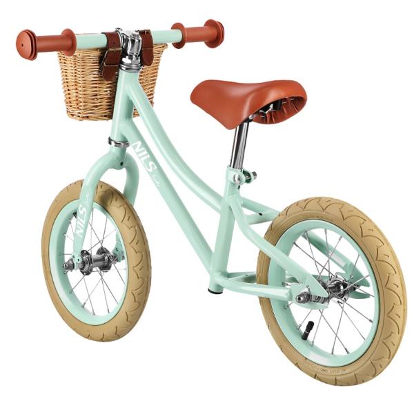 NILS Retro Løbecykel MINT med KURV
