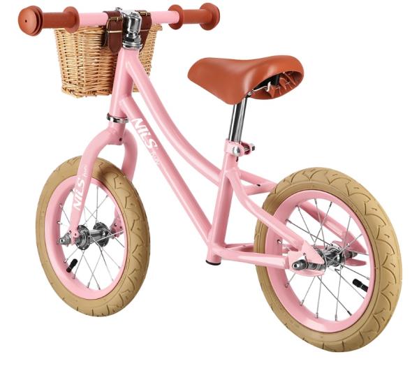 NILS Retro Løbecykel PINK med KURV