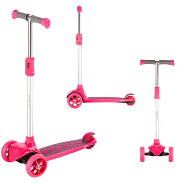 NILS Trehjulet Løbehjul PINK LED 3 - 8 år