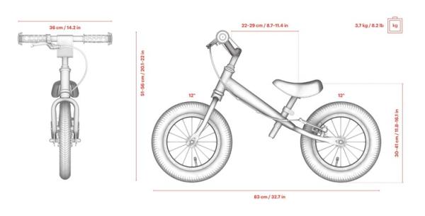 YEDOO POLICE Løbecykel med håndbremse