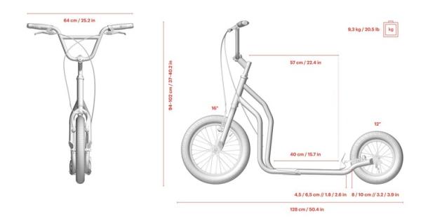 Yedoo THREE Løbecykel Black