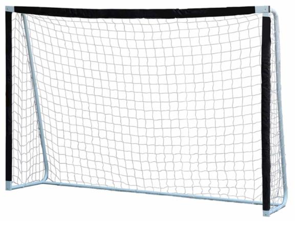 Fodboldmål 300 x 200 cm Sort Hvid i Stål