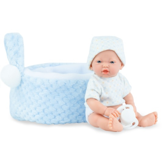 MarinaogPau Mini Golsinas Cesta Dukke 21 cm blå