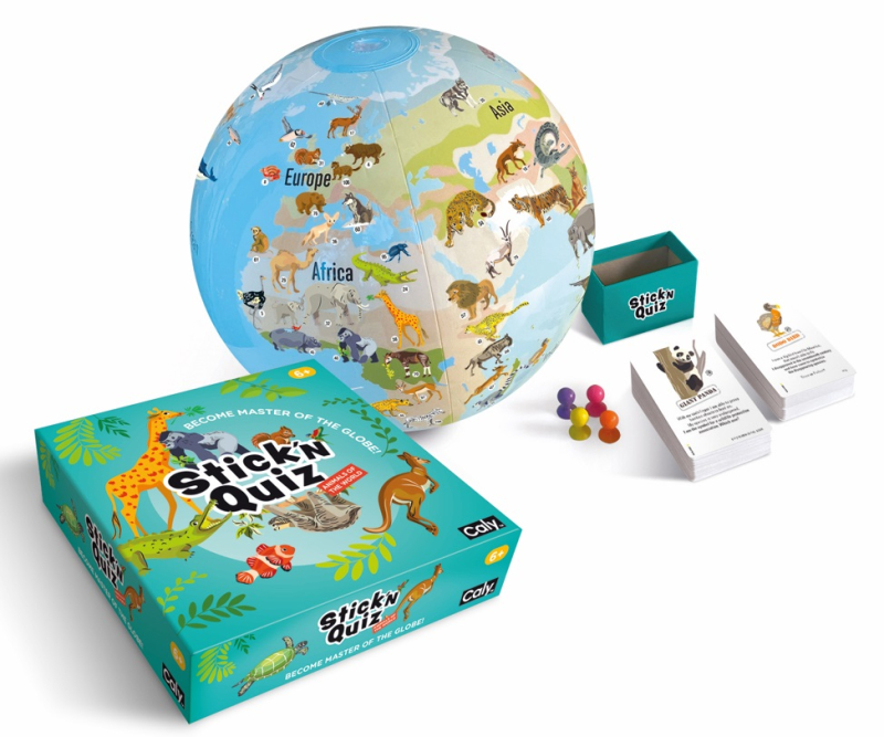 Billede af Caly 30 cm Globus Animal QUIZ - Spil med dyre spørgsmål