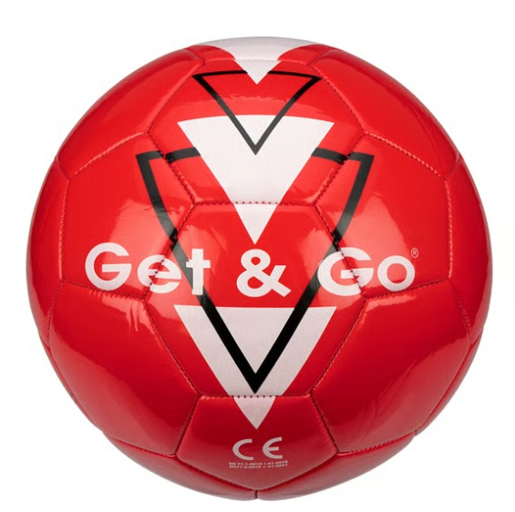 Fodbold Str 5 Triangle RØD HVID