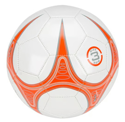 Mini Fodbold Str 3 White Orange