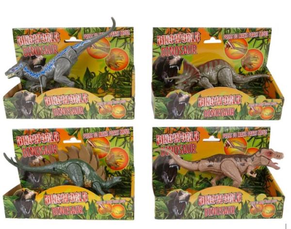 4 stk Dinosaurus 17-19 cm