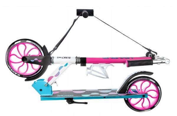 Raven Galaxia PINK 200 mm Løbehjul med Ringklokke, drikkedunkholder og GUMMIHÅNDTAG