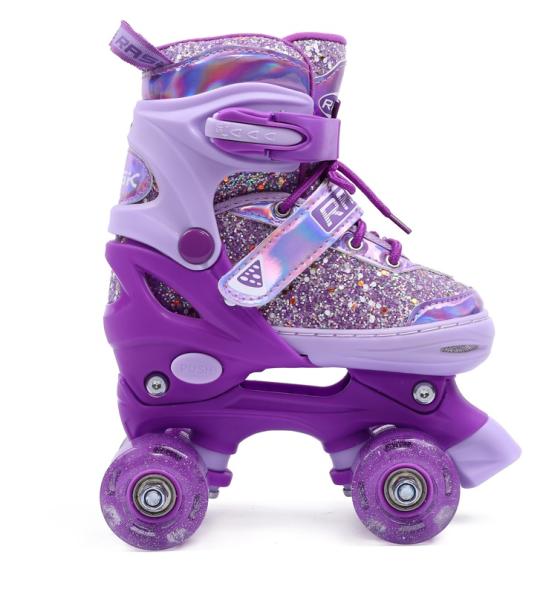 RASK GLITTER (LYS) Rulleskøjte side by side LILLA