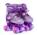 RASK GLITTER (LYS) Rulleskøjte side by side LILLA