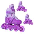 RASK HARD 3i1 (LYS) Rulleskøjte LILLA MED LYS I HJULENE 