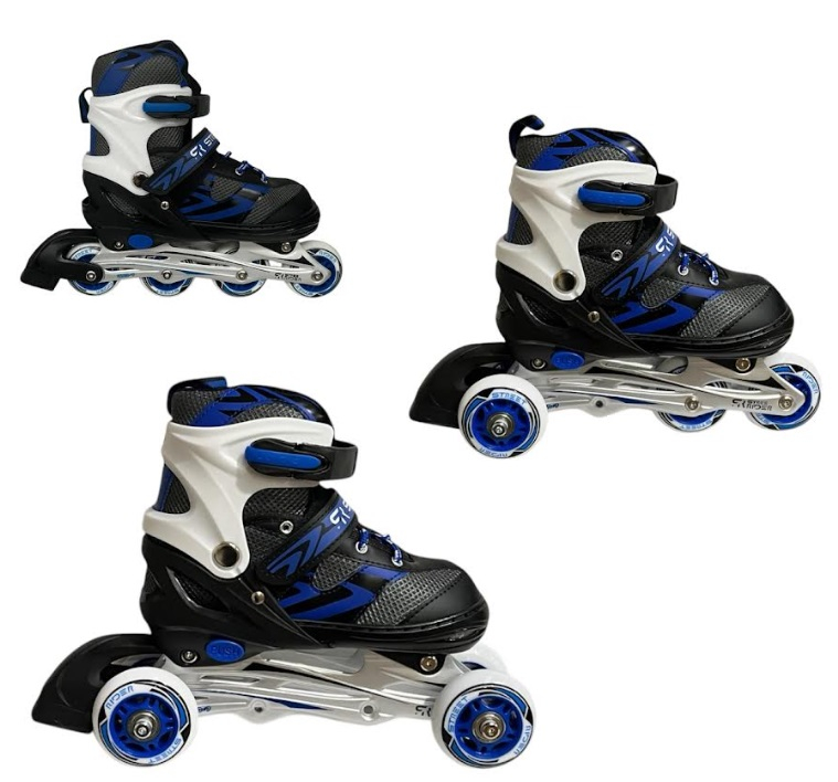 StreetRider 3i1 BLÅ Rulleskøjte ABEC-7