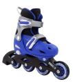 WANTED Rulleskøjte Blå 3i1