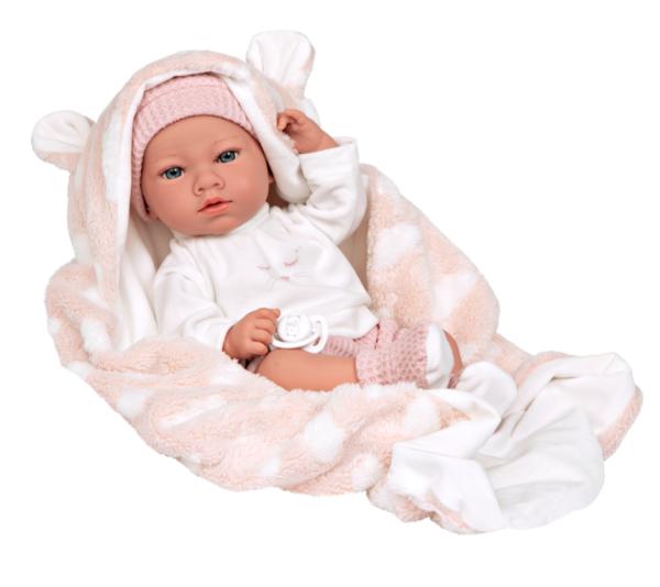 ARIAS 38 cm ARIA dukke med tæppe og sut (60833)
