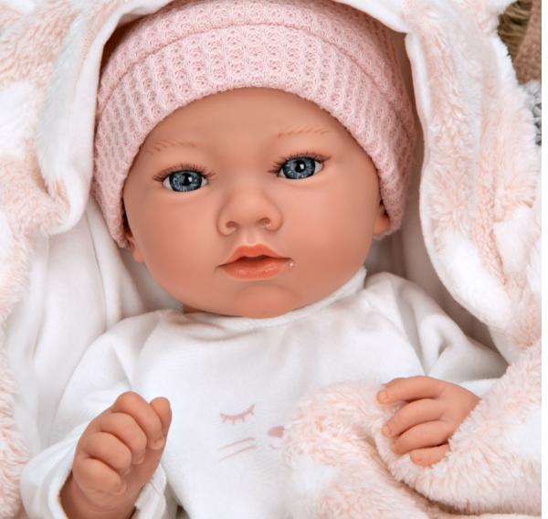 ARIAS 38 cm ARIA dukke med tæppe og sut (60833)