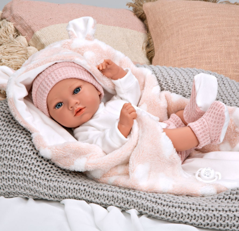 ARIAS 38 cm ARIA dukke med tæppe og sut (60833)