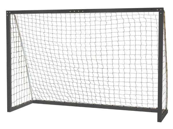 Træ Fodboldmål 300 x 200 cm Sort med Stål bagstolpe