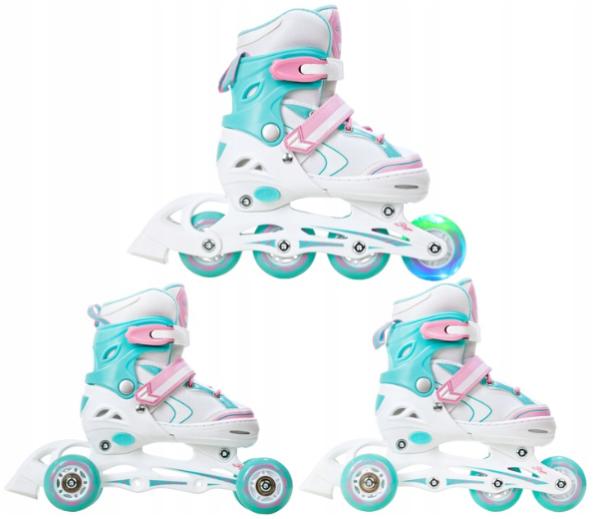 Raven LIA 3i1 Rulleskøjte med LYS i forhjul