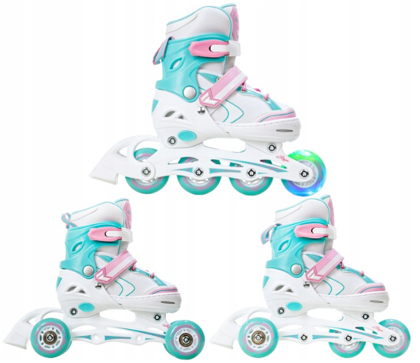 Raven LIA 3i1 Rulleskøjte med LYS i forhjul