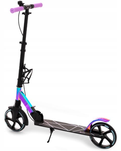 Raven Estelle PRO Black Rainbow 200 mm Løbehjul Med støddæmper Håndbremse Ringklokke Drikkedunkholder