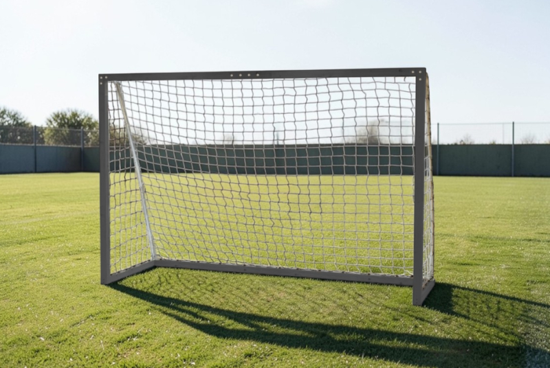 Træ Fodboldmål 300 x 200 cm Sort med Stål bagstolpe