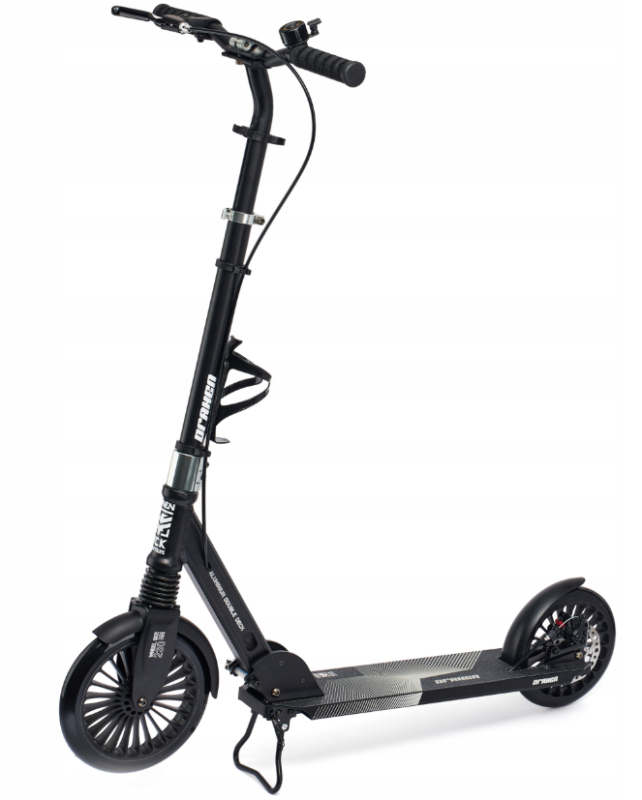 Raven 230 mm DRAXEN Løbehjul med Skivebremse og stødabsorbering