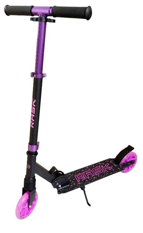 RASK LIGHT 145 mm Lilla løbehjul med lys