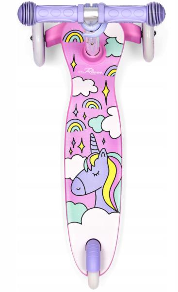 Raven Laviana 3 hjulet løbehjul Lilla Pink med lys i hjulene