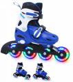 RASK 3i1 (LYS) Rulleskøjte BLÅ MED LYS I HJULENE