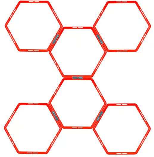 Fodbold Agility Grid Hexagon 6-piece