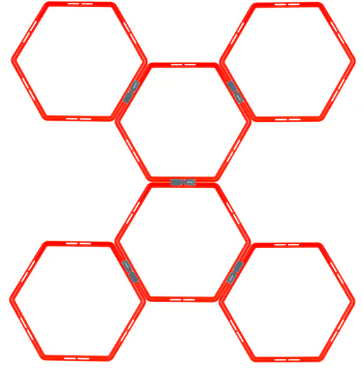 Fodbold Agility Grid Hexagon 6-piece