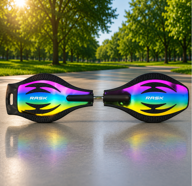 RASK Waveboard Original Neo-Chrome MED LYS I HJULENE