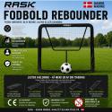 RASK 160 x 160 cm Fodbold Rebounder med kantstof