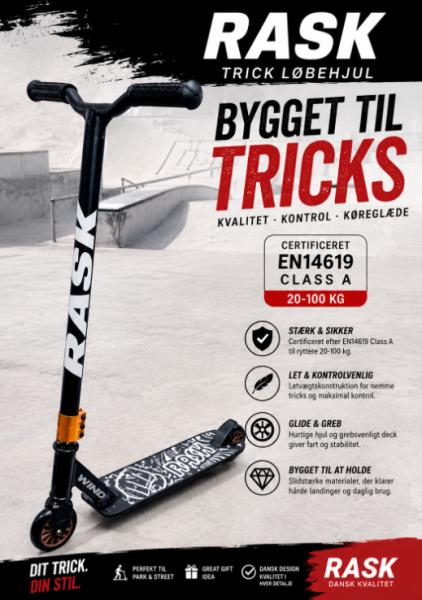 RASK WIND GOLD Trick Løbehjul