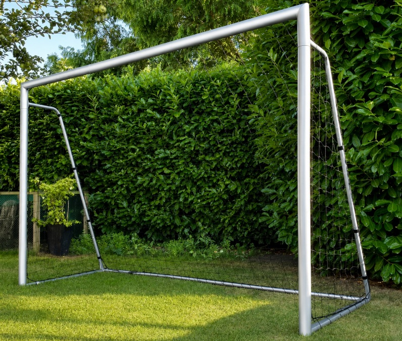 RASK 240 x 160 cm Fodboldmål Silver til haven